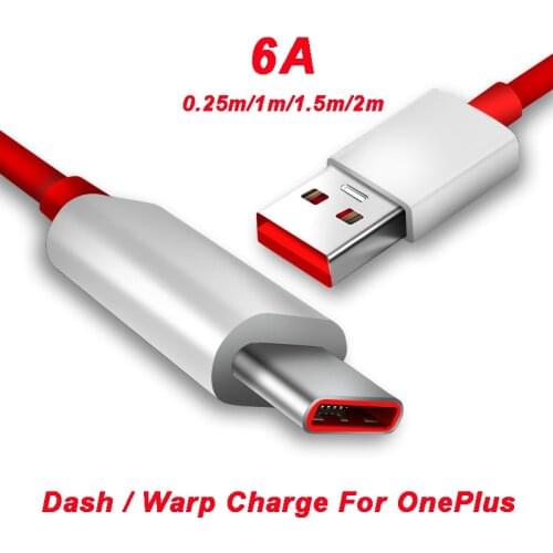 6A OnePlus Nord N10 Warp Charging Cable Type-C Dash Fast Cable For One Plus 8 7 Pro 7t 7 T 6t 6 5t 5 3T OPPO Realme 6 Pro USB-C