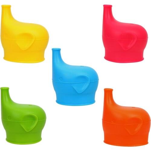 Spill-proof Caps Mouth Cup Drink Bottle Soft Silicone Bottle Cover Soft Water Bottle Suction Nozzle Elephant Shape