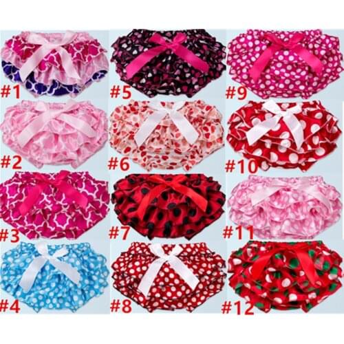 Hot Toddler Newborn Cotton Bloomer Ruffled Girl Shorts Infant Dot Diaper Cover Baby Outfits Panties Bloomers Children Clothes