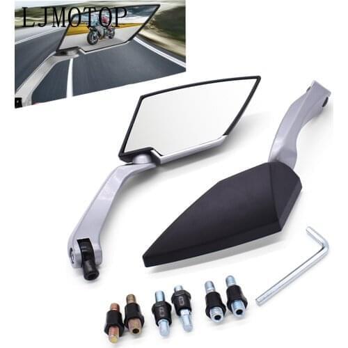 1 Pair Motorcycle RearView Mirror Handlebar Side Mirrors 8 10mm For Yamaha XT1200Z SUPER TENERE TX125 Adventure FZ600 FZR400