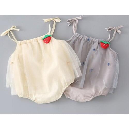 New Summer Newborn Baby Girl Bodysuit Cotton Lace Infant Clothes Sleeveless Jumpsuit Outfits Clothing 2021 Fashion Style