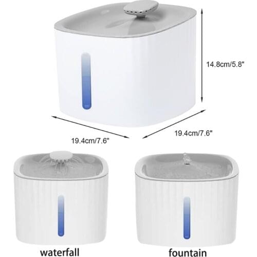 Pet Drinking Fountain For Dogs and Kitten Super Quiet LED Water-Supply Indicator