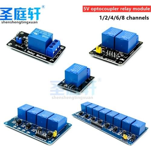 5V 1 to 2 4 6 8 Relay Channel Module with Optocoupler. Output relay 1 2 4 6 8 way relay module for arduino
