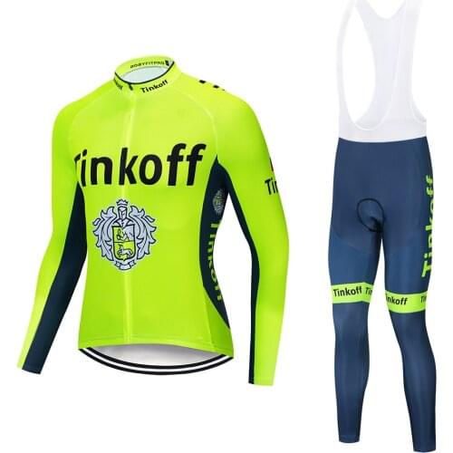 Tinkoff Pro Team Long Sleeve Cycling Jersey Racing Bike Clothing MTB Bicycle Outdoor Sportswear Breathable Ropa Ciclismo
