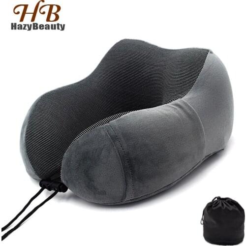 Memory Foam U Shaped Neck Cervical Travel Pillow Health Care Pillows Travel Accessories Flight Sleep for Airplane Home Textile