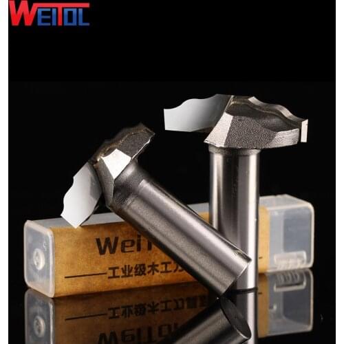 Weitol 1pcs 1/2" inch Woodworking Cutter Double Edging Router Bits for wood carbide Three arc Carver bit for Various wood