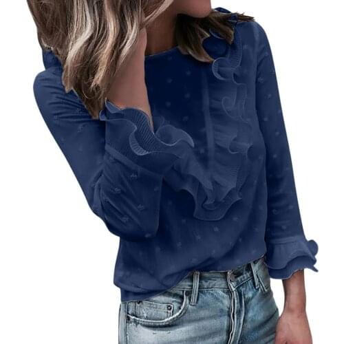 Женские рубашки с рюшами WHooHoo China At AliExpress