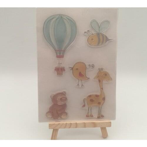 1sheet hot balloon giraffe transparent stencil for DIY Scrapbooking photo album decorative sheets