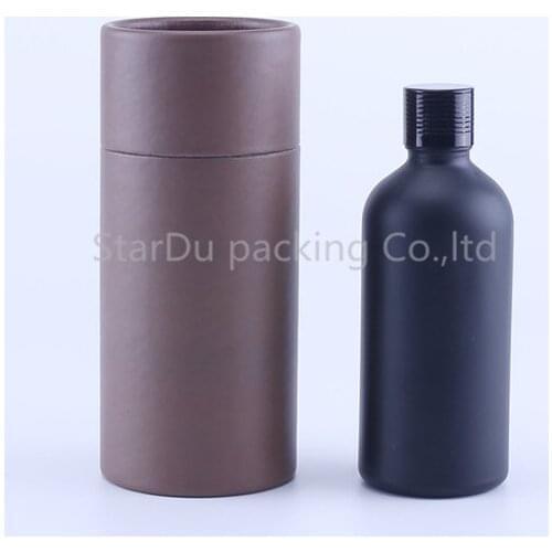 100ml Empty Glass Essential Oil Massage Oil Screw on Cap Refillable Glass Bottles With Paper Sleeve