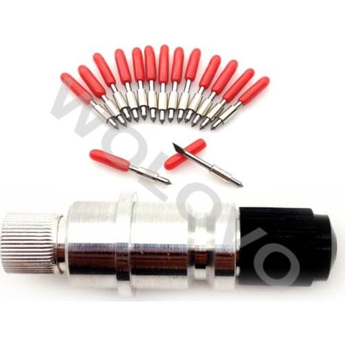 15pc Graphtec CB15 Silhouette Cameo Craftrobo 45 degree Cutting Plotter Knife CB15U Vinyl Cutter Blade+ Holder