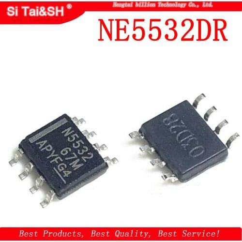 20PCS NE5532DR SOP8 NE5532 SOP N5532 5532DR SOP-8 SMD new and original IC Dual operational amplifier