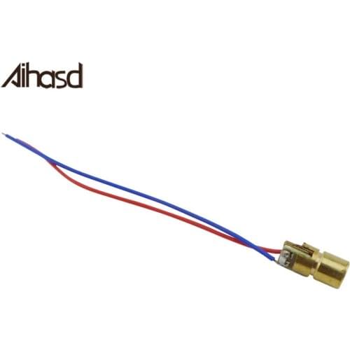 5V Dot Laser Head Diode Semiconductor Laser Tube 6MM 650NM 5MW OD Copper