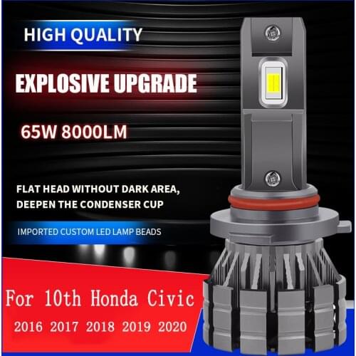 Car Haedlight Far and near 9005 H11 D4S Auto fog Light 12V LED Bulb For 10th Honda Civic 2016 2017 2018 2019 2020