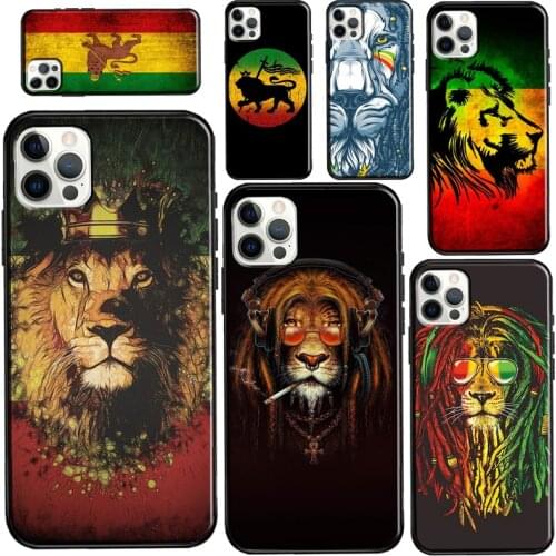 Rasta Lion Reggae Bob Marleys For iPhone 12 Pro Max mini Case For iPhone XR XS X SE 2020 7 8 Plus 11 Pro Max Cover