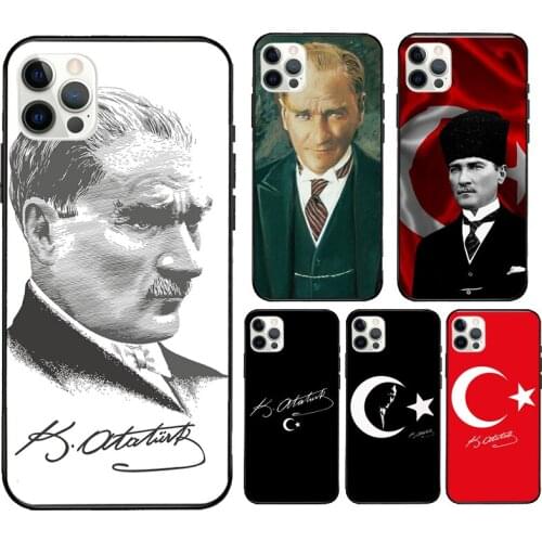 Mustafa Kemal Ataturk Phone Case For iPhone 11 Pro Max 12 mini 6S 7 8 Plus X XS Max SE 2020 XR Cover Coque