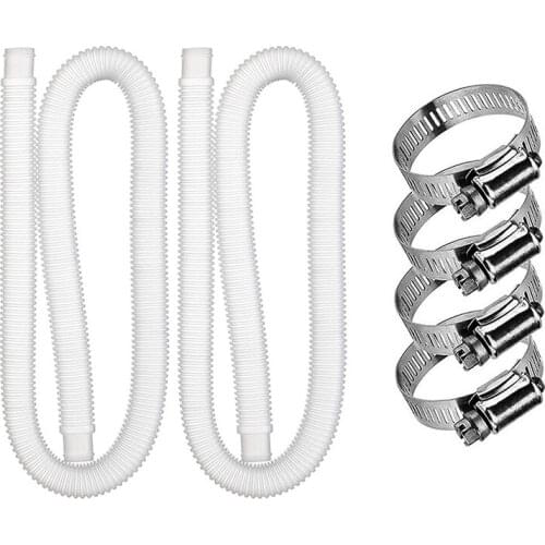 Swimming Pool Filter Pump 1.5m Hose Metal Clamp Replacement Accessory for Intex Pool Pump Replacement Accessory