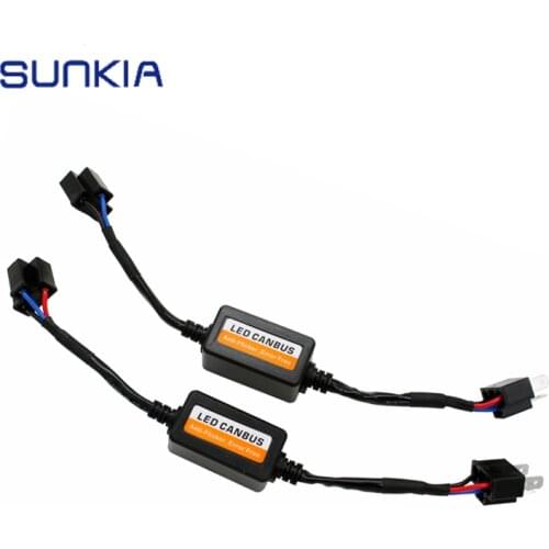 H4 EMC Car LED Headlight Decoder Fog Light DRL IC No Error Load Resistor No Flickering Warning Canceller Wire Harness Adapter