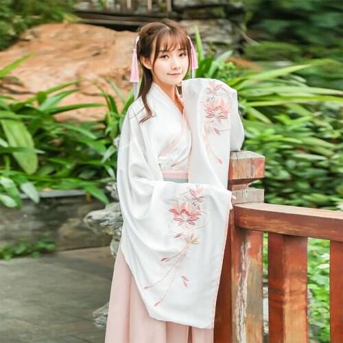 Hanfu Dress Chinese Traditional Ancient Costumes Tang Dynasty Fairy Princess Dancewear Classical Embroidery Hanfu Clothes