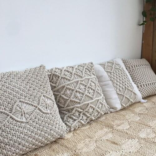 Cotton thread hand-woven linen Pillow Cushion Cover Car Home Decoration Sofa Bed Decor Decorative Pillowcase Bohemia