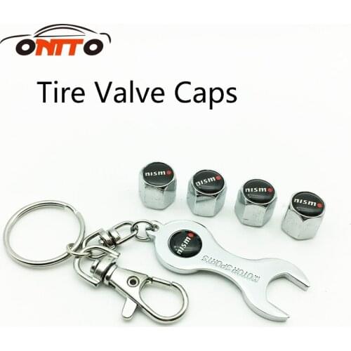 4pcs/set Tire Valve Caps Auto Tyre Air Stems Cover Nismo Logo Creative Emblem Tire Accessories for Teana Sylphy Qashqai Livina