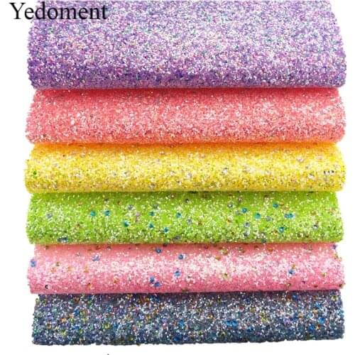 20CM*34CM Glitter Fabric Faux Leather Sheets For Bows Handmade Decoration Crafts Materials Bag Shoes Accessories