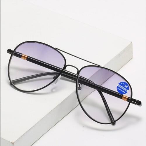 Fashion Far and near dual-use Bifocal Reading Glasses unisex Multifunction Anti-Blue Ray Outdoor Spectacles Diopter +1.0 To +4.0