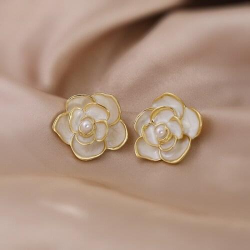 Fashion Pearl Flower Bohemia Earrings for Women Girl Fashion Sweet Cute Earrings Romantic Jewelry Female Wedding Party Gift