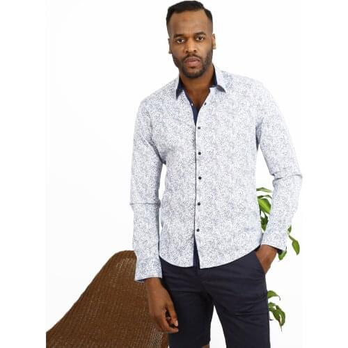 Semco Blue Luxury Man Shirts Royal Fashion 2021 High Quality Cotton Flanel Oxford Buttoned Long Sleeves Mens Business Casual