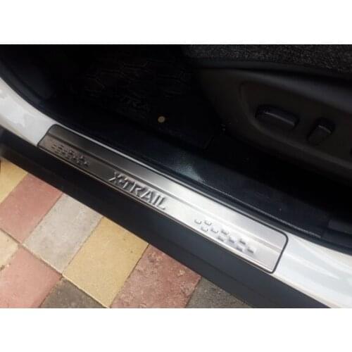 Stainless Steel Door Sill Scuff Plate for Nissan X-Trail XTrail T32 T31 2008-2018 2019 2020 Car Styling Accessories