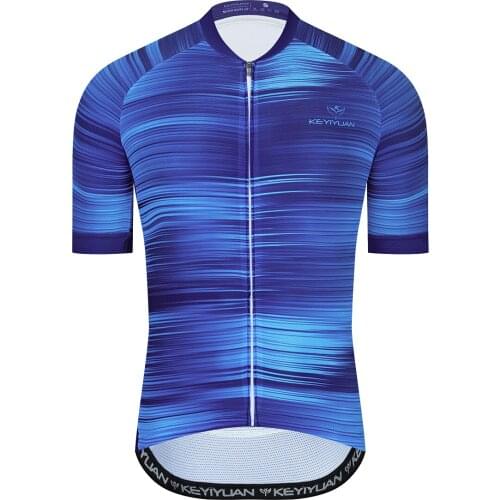KEYIYUAN Latest Mens Cycling Jerseys Short Sleeve Bike Shirts Mountain Bicycle Cycle Clothing Maillot Ciclismo Hombre MTB