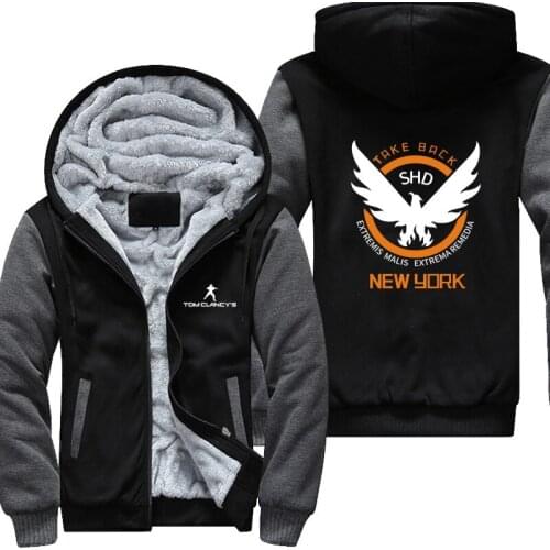 New Tom Clancys The Division Mens Womens Printing Pattern Thicken Fleece Hoodies Sweatshirts Free Shipping USA Size