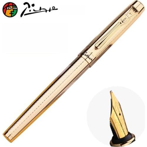 Picasso 933 Top Quality Pimio Avignon Fountain Pen Golden Luxury Iridium Fine Nib Gift Box Optional Office & Home Writing Pen