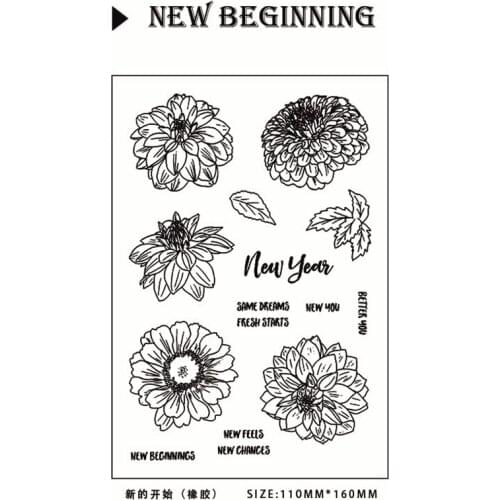 11*16CM Hot sale flower Transparent Clear Stamps / Silicone Seals Roller Stamp for DIY scrapbooking photo album/Card Making