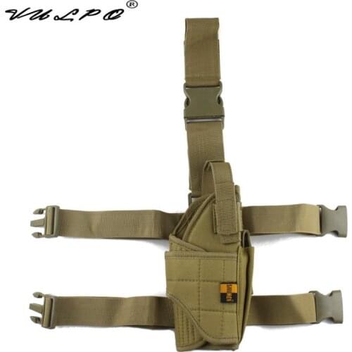 Adjustable Military Airsoft Holster Hunting Tactical Pistol Drop Leg Holster Thigh Gun Holster for right hand