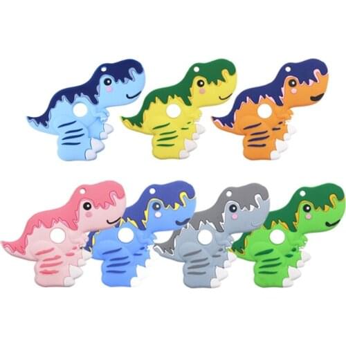 Dinosaur Silicone Teether BPA Free Baby Teether Nursing Gift For Teething Toys K1KC
