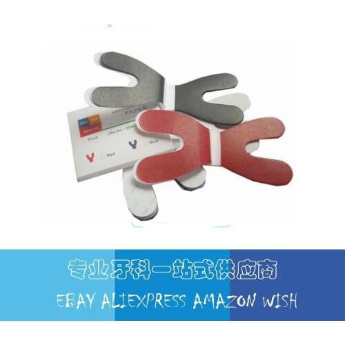 Dental Articulating Paper Red Strips Hot sale RED & BLUE Horseshoe shape Dental Lab Products 1box