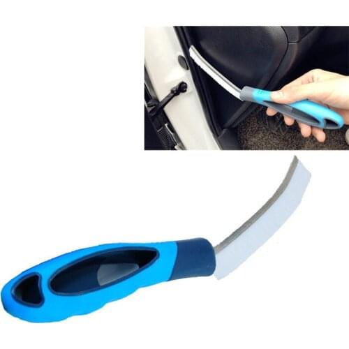 Blue Color Automobiles Door Window Seal Strip Cleaning Brushes Multipurpose Hand-held Groove Gap Cleaning Tools