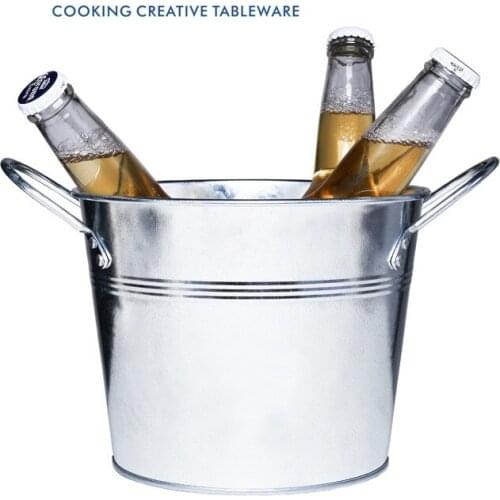Ice Bucket Beer Barrel Buffet Wrought Iron Table Tableware Creative Tableware Seafood Barrel Beer Ice Bucket Bar Restaurant 1pcs