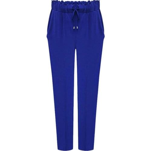 Women Harem Pants 2021 Plus size 6XL Elastic Waist Leisure Ankle Length Solid Color Trousers Kpop Pants Female 2 Color Hot Sale