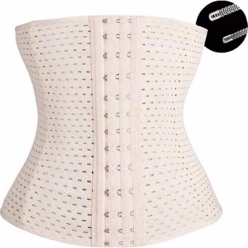 Women Waist Trainer Steel Bones Corset Slim Waist Tummy Body Shaper Breathable Slimming Belt Korset Cincher