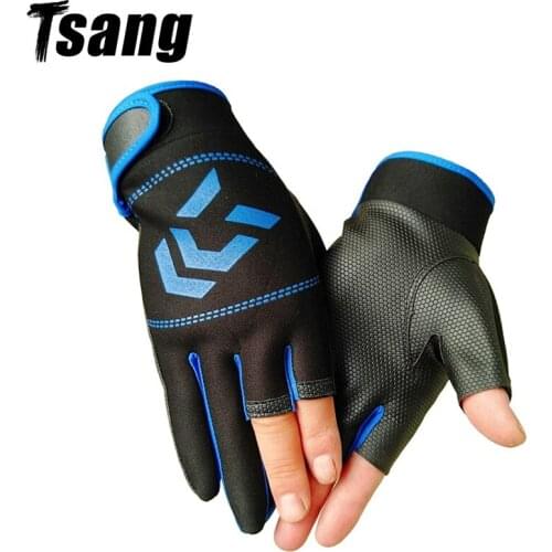 1 Pair Fishing Gloves Women Men Summer Outdoor Three-finger Ice Silk Gloves Sports Cycling Fishing Anti-slip Gloves Accessories