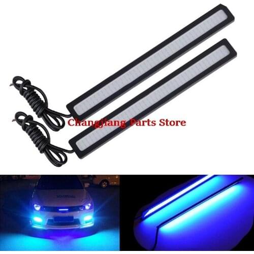 1pcs 17cm Waterproof Daytime Running Light Blue Super Bright Led Car Cob Lights Drl Driving Lamp 12v Day