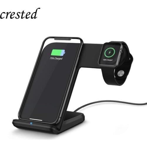 2in1 Wireless dock For Apple watch charger station QI Fast Magnetic Charging Stand for IPhone 12 11 10 9 iwatch serie 6 5 4 3 se