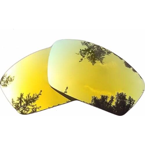 24K Gold Mirrored Replacement Lenses for Square Whisker Sunglasses Frame 100% UVA & UVB Anti-Reflective