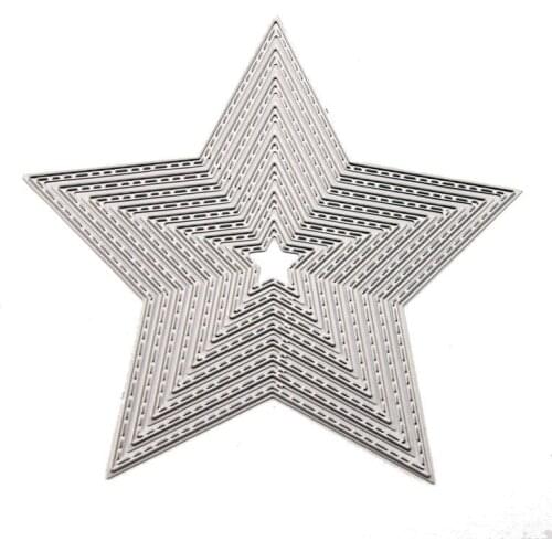 8pcs Stars Frame Metal Cutting Dies for DIY Scrapbooking Dies Cut Stencils Crafts Making Photo Album Card Template Decoration