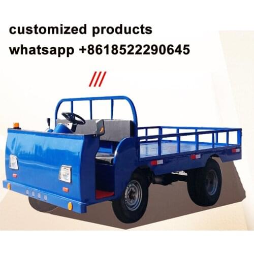 Customized cars flatbed trailer truck four wheel electric truck traction cart factory high power battery cart