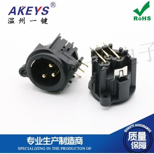 CT3-05M-01 3 core 4 feet Angled male Audio connector Audio amplifier connector