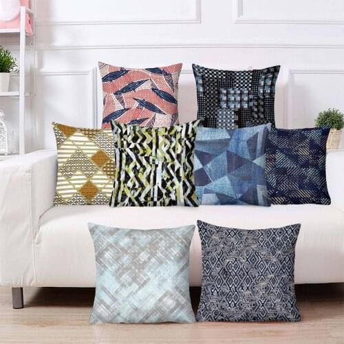 Geometry Decorative Line Pillows for Sofa Printing Decoration Throw Pillow Cover 45cmx45cm Autumn Decoration Pillows In The Car