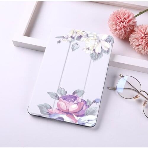 DIFFRBEAUTY Cute Floral Pineapple Magnet Flip Cover For Apple iPad 6 Case For iPad Air 2 PU Leather Tablet Folding Folio Case