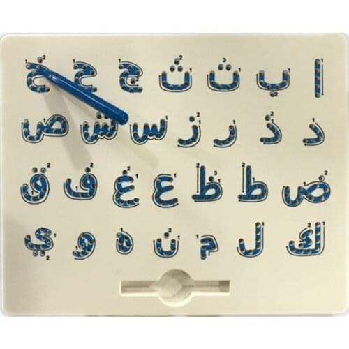 Magnetic Drawing Board Kids Toy Hebrew Arabic Alphabet Letter Number Tracing Board Educational Learning ABC Preschool Gift